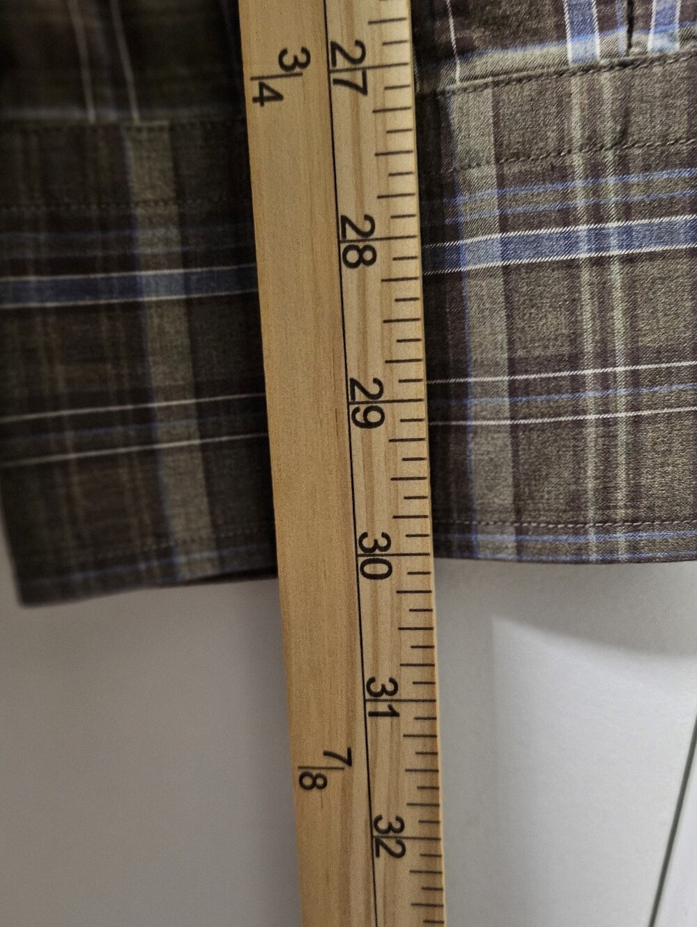 Nautica Cotton Poplin Plaid Button Down Shirt Brown Blue 2X Relaxed Fit Casual - Picture 13 of 14